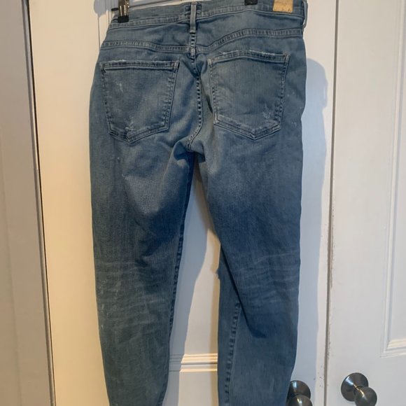 CITIZENS OF HUMANITY - Emerson Slim Boyfriend Jean - in Distressed Mid-Wash - Si - Picture 8 of 9